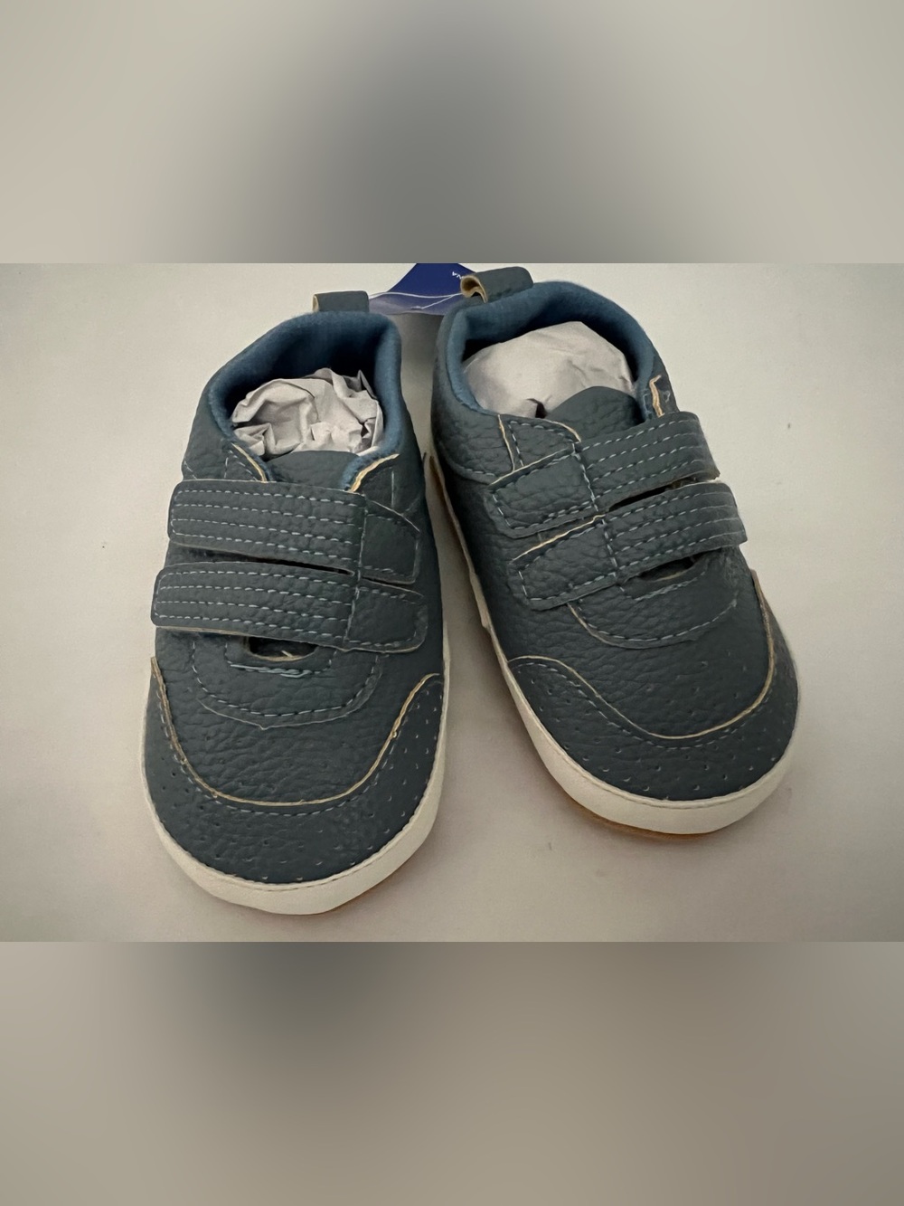 Toddler Navy Blue Double-Velcro Sneakers